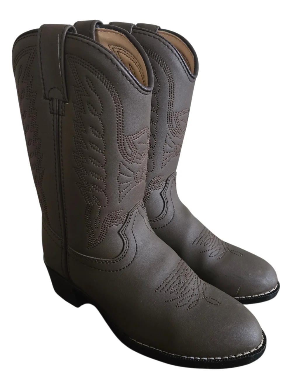 Durango Western Cowboy Boots KIDS Size 13C Dark Tan Distressed BT804